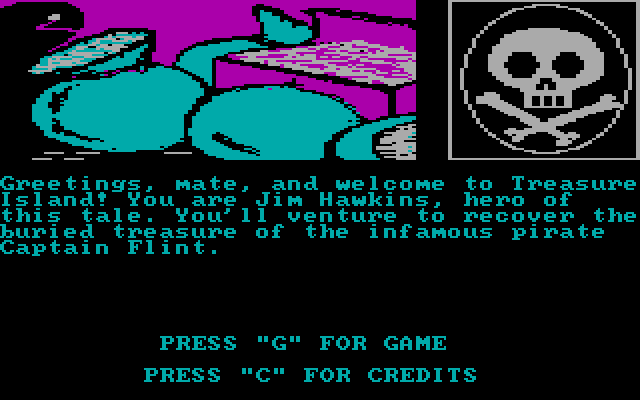 Treasure Island IBM PC/Compatibles Screenshot: Introduction to the game