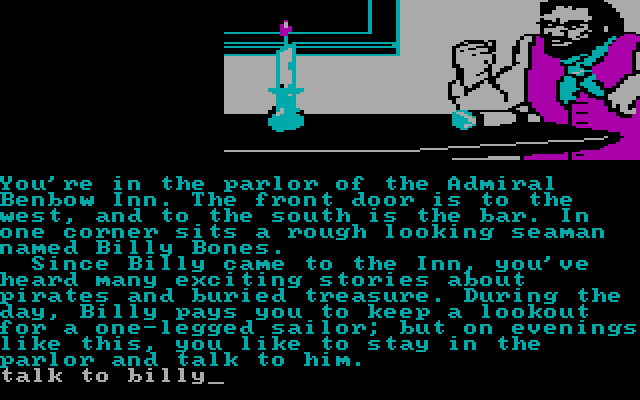 Treasure Island IBM PC/Compatibles Screenshot: Instructions (if you choose to view)
