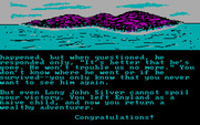Treasure Island for IBM PC/Compatibles - The final screen of the game