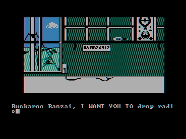 Adventures of Buckaroo Banzai: Across the Eighth Dimension, The IBM PC/Compatibles Screenshot: Setting up a radio...