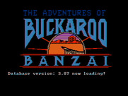Adventures of Buckaroo Banzai: Across the Eighth Dimension, The for IBM PC/Compatibles - Title screen.