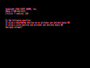 Adventures of Buckaroo Banzai: Across the Eighth Dimension, The for IBM PC/Compatibles - Game loading and display select options.