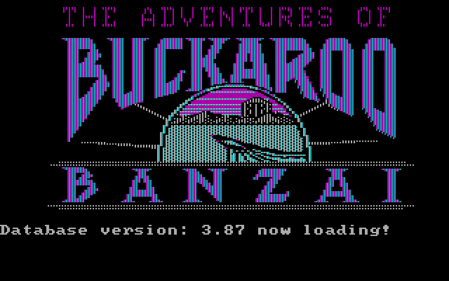 Adventures of Buckaroo Banzai: Across the Eighth Dimension, The IBM PC/Compatibles Screenshot: Title screen.