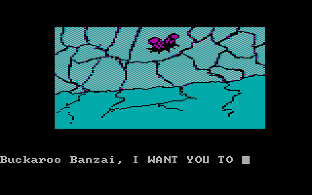 Adventures of Buckaroo Banzai: Across the Eighth Dimension, The IBM PC/Compatibles Screenshot: Ah, what have we found here?
