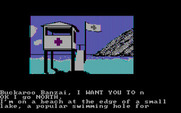 Adventures of Buckaroo Banzai: Across the Eighth Dimension, The for IBM PC/Compatibles - A lifeguard station...doesn't seem to be anyone here.