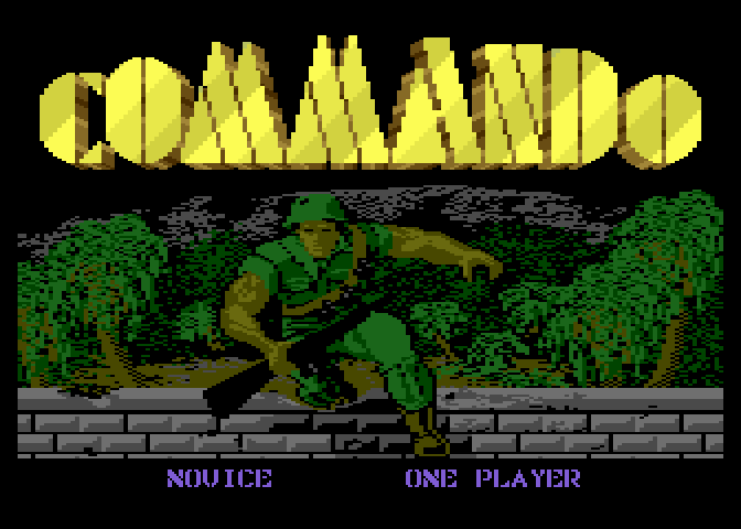 Commando Atari 7800 Screenshot: Title screen.