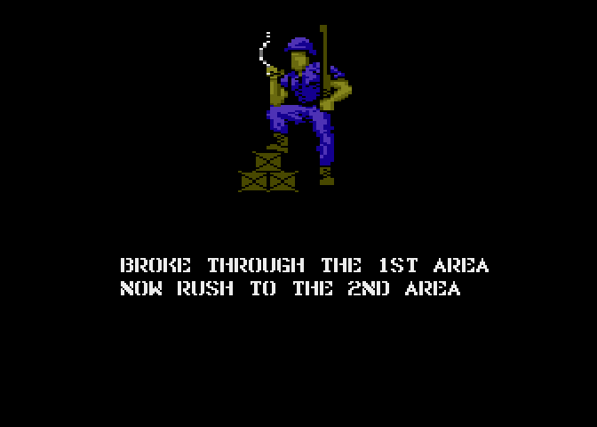 Commando Atari 7800 Screenshot: Level completed!