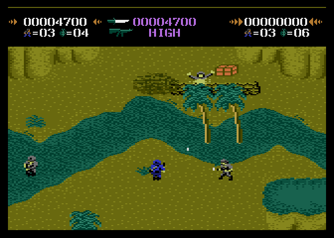 Commando Atari 7800 Screenshot: Blasting opponents...