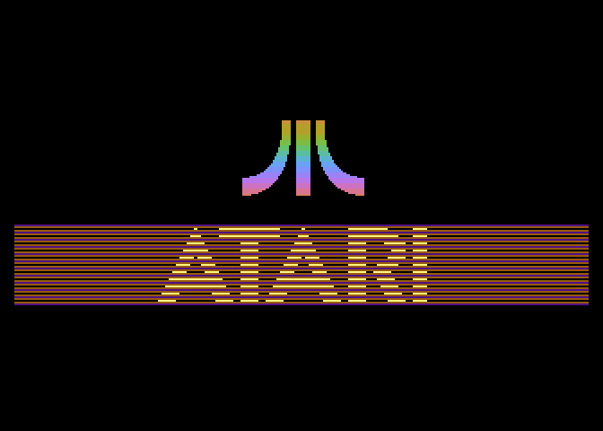 Commando Atari 7800 Screenshot: Atari logo.