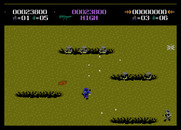 Commando for Atari 7800 - You'll need grenades to hit the enemies hiding in the ditches...
