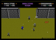 Commando for Atari 7800 - Enemies keep pouring out from behind these doors!