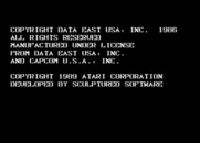 Commando for Atari 7800 - Copyright screen.