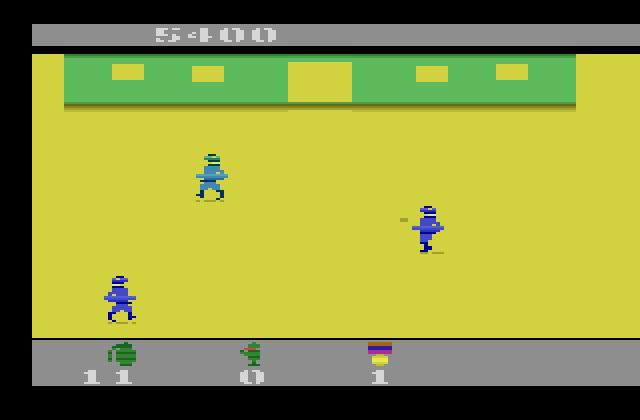 Commando Atari 2600 Screenshot: The end of the first level.