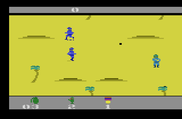 Commando Atari 2600 Screenshot: The game begins...