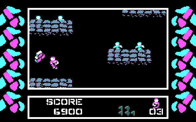 Commando IBM PC/Compatibles Screenshot: About to be attacked....