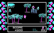 Commando for IBM PC/Compatibles - Watch out for opponents hiding behind trees and other barriers.