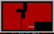 AntiXonix for IBM PC/Compatibles - Slowly coloring the board black.