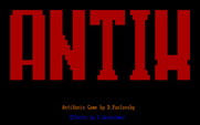AntiXonix for IBM PC/Compatibles - Title screen.