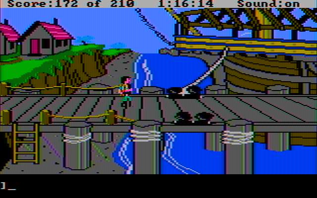 King's Quest III: To Heir is Human IBM PC/Compatibles Screenshot: Time to set sail!