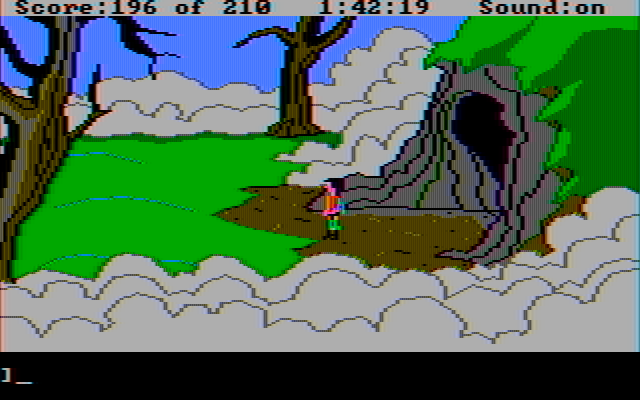 King's Quest III: To Heir is Human IBM PC/Compatibles Screenshot: At the top of a mountain...