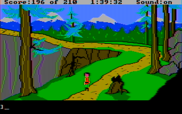 King's Quest III: To Heir is Human IBM PC/Compatibles Screenshot: I continue walking on my journey...