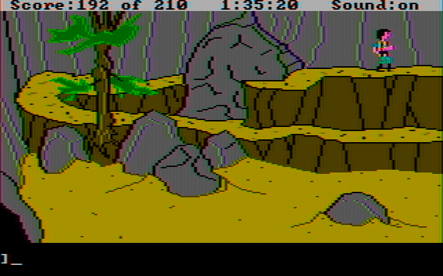 King's Quest III: To Heir is Human IBM PC/Compatibles Screenshot: Uh oh, yet another narrow path! Don't fall...