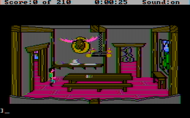 King's Quest III: To Heir is Human IBM PC/Compatibles Screenshot: The dining room...
