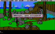 King's Quest III: To Heir is Human for IBM PC/Compatibles - Oops, I slipped! Sometimes this means game over, other times you're ok.