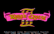King's Quest III: To Heir is Human for IBM PC/Compatibles - Title screen.
