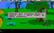 King's Quest III: To Heir is Human for IBM PC/Compatibles - Game over; time to restore a game!