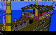 King's Quest III: To Heir is Human for IBM PC/Compatibles - The pirates are asleep, time to escape!