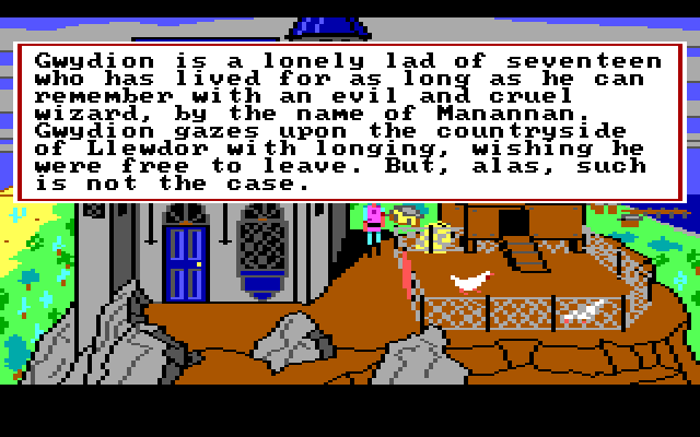 King's Quest III: To Heir is Human IBM PC/Compatibles Screenshot: The opening story, part 1...