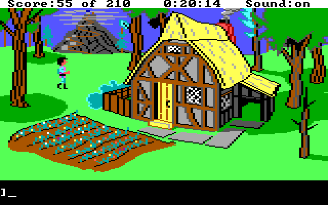 King's Quest III: To Heir is Human IBM PC/Compatibles Screenshot: Some bears live here...are they home now?