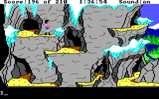 King's Quest III: To Heir is Human IBM PC/Compatibles Screenshot: A cave maze! This section can be tough...