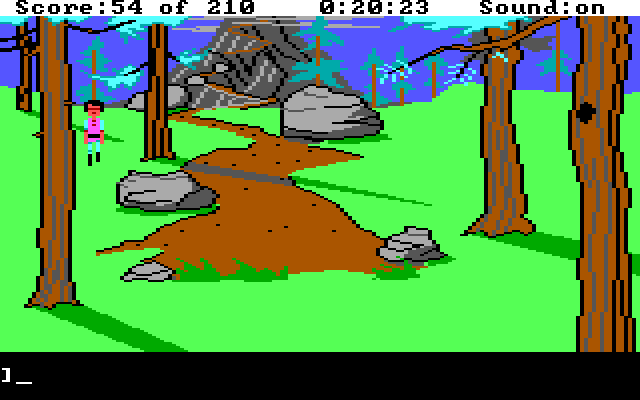 King's Quest III: To Heir is Human IBM PC/Compatibles Screenshot: The path leading to the castle...
