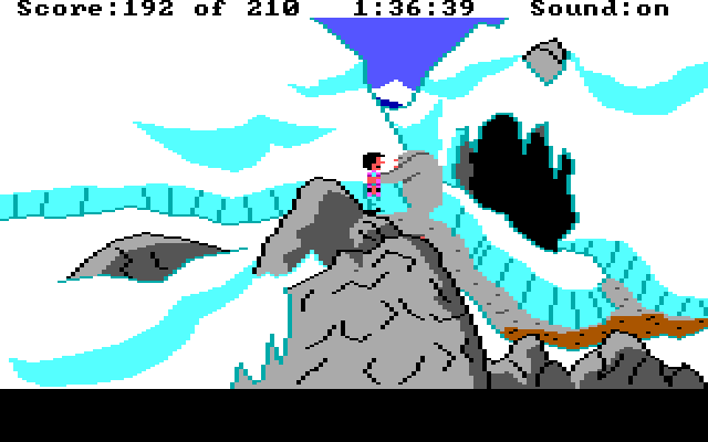 King's Quest III: To Heir is Human IBM PC/Compatibles Screenshot: Caught by the Abominable Snowman!