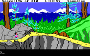 King's Quest III: To Heir is Human for IBM PC/Compatibles - The game features many narrow paths to walk...