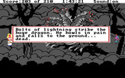 King's Quest III: To Heir is Human for IBM PC/Compatibles - Using a storm to attack a dragon...