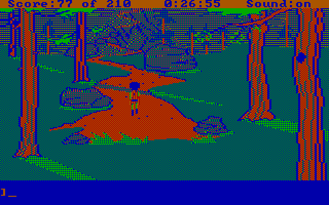 King's Quest III: To Heir is Human IBM PC/Compatibles Screenshot: The path leading backup the mountain...