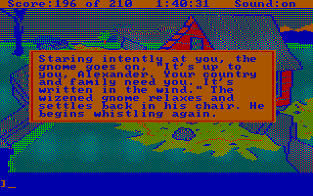 King's Quest III: To Heir is Human IBM PC/Compatibles Screenshot: Part of the story...