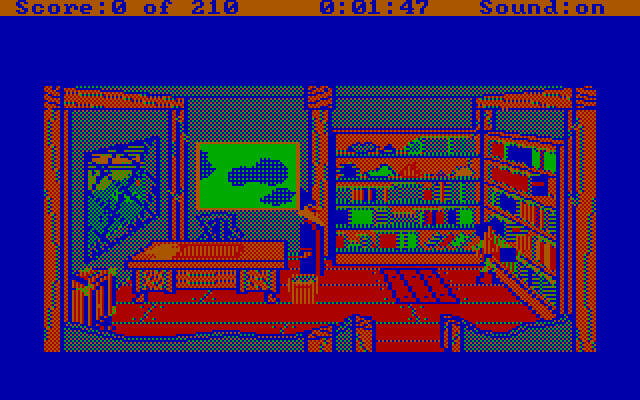 King's Quest III: To Heir is Human IBM PC/Compatibles Screenshot: Uh oh! Caught snooping in the wizards study...