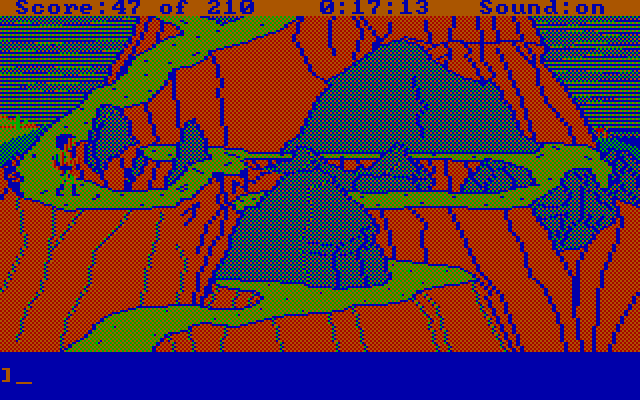 King's Quest III: To Heir is Human IBM PC/Compatibles Screenshot: This path is dangerous, and you'll need to walk it several times...