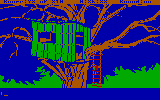 King's Quest III: To Heir is Human IBM PC/Compatibles Screenshot: The bandits hideout...