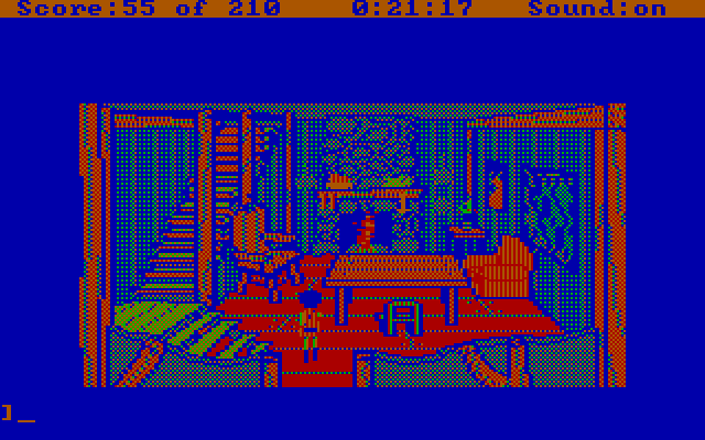 King's Quest III: To Heir is Human IBM PC/Compatibles Screenshot: Sneaking into the house...