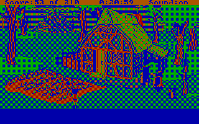 King's Quest III: To Heir is Human IBM PC/Compatibles Screenshot: The three bears return home...