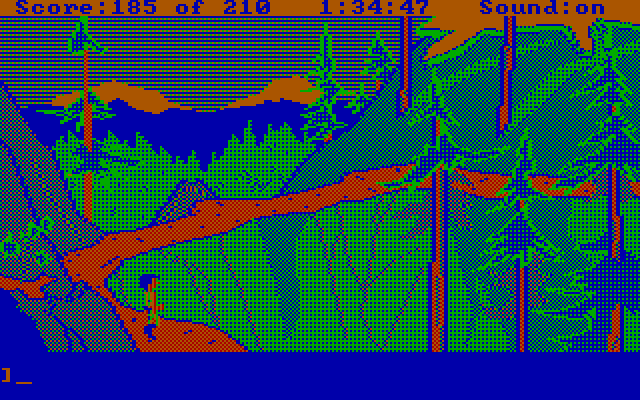 King's Quest III: To Heir is Human IBM PC/Compatibles Screenshot: Don't fall off the edge!