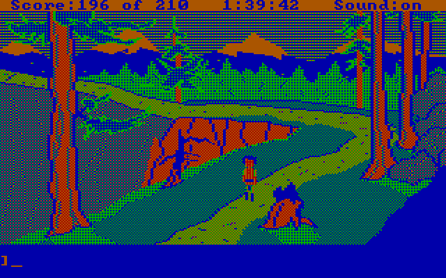 King's Quest III: To Heir is Human IBM PC/Compatibles Screenshot: Walking down one of many paths...