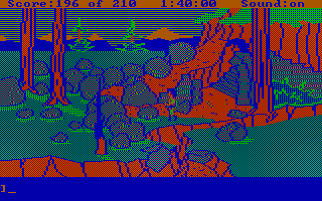 King's Quest III: To Heir is Human IBM PC/Compatibles Screenshot: Landed in Daventry, which is in ruins...