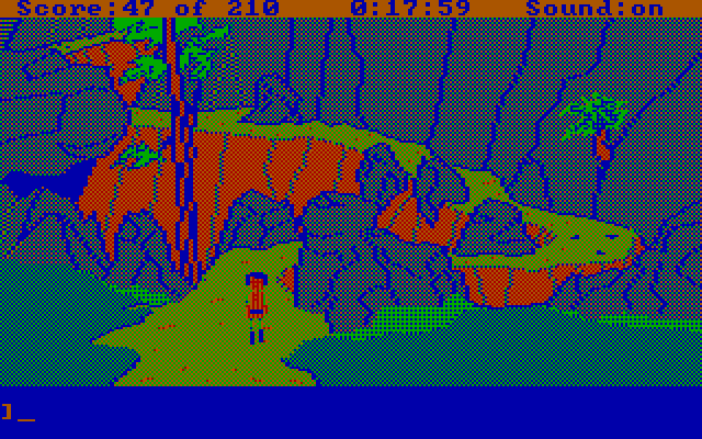 King's Quest III: To Heir is Human IBM PC/Compatibles Screenshot: At the bottom of the mountain...