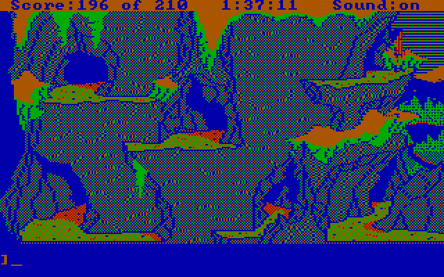King's Quest III: To Heir is Human IBM PC/Compatibles Screenshot: A cave maze; don't fall off the edges!